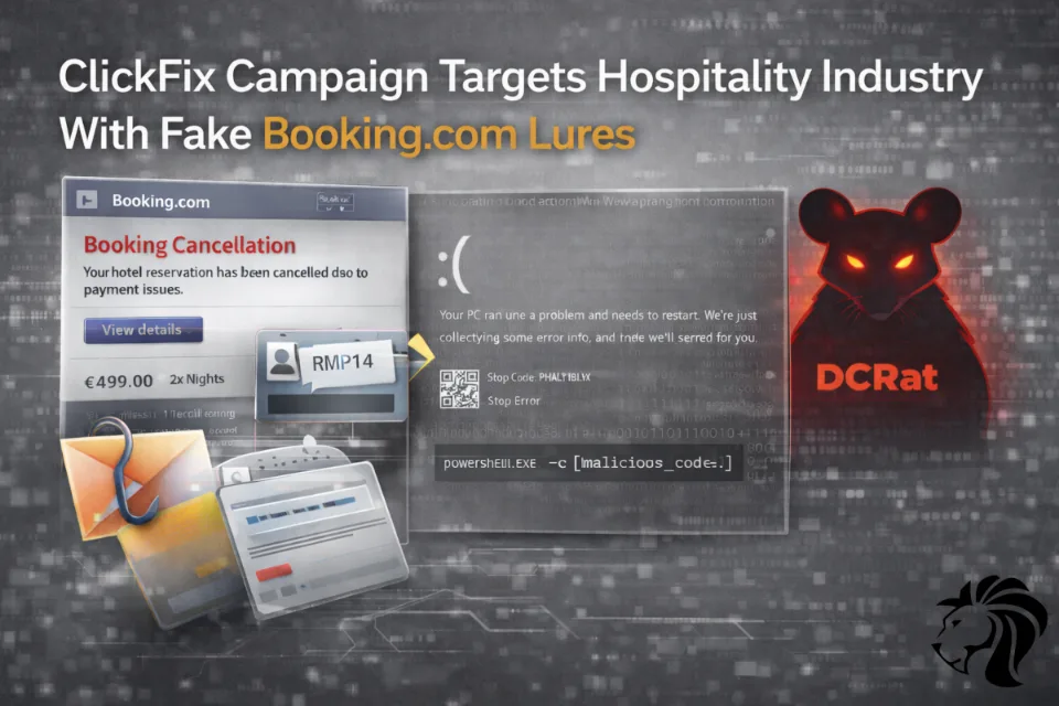 ClickFix Campaign PHALT#BLYX Targets Hospitality Industry With Fake Booking.com Lures