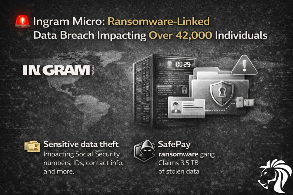 Ingram Micro confirms ransomware-linked data breach impacting over 42,000 individuals