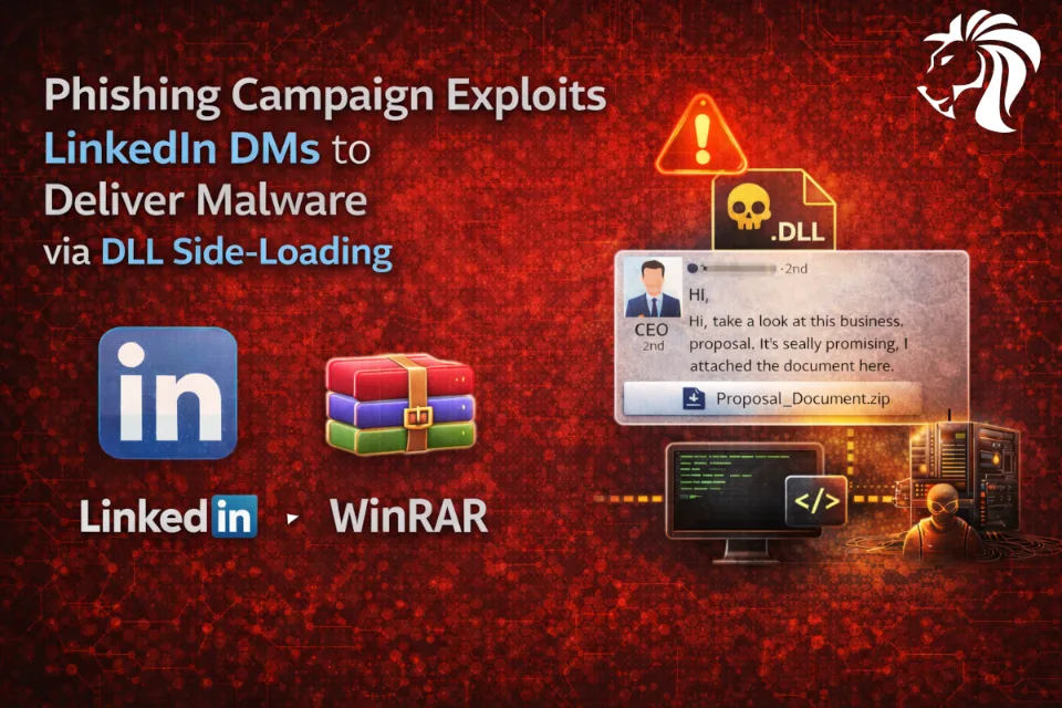 Phishing Campaign Exploits LinkedIn DMs to Deliver Malware via DLL Side-Loading