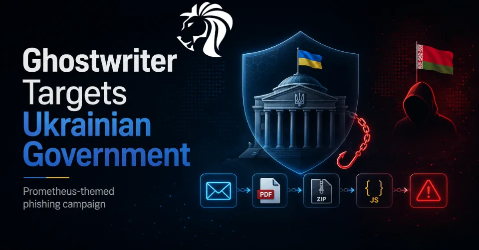 Ghostwriter Targets Ukrainian Government With Prometheus-Themed Phishing Campaign