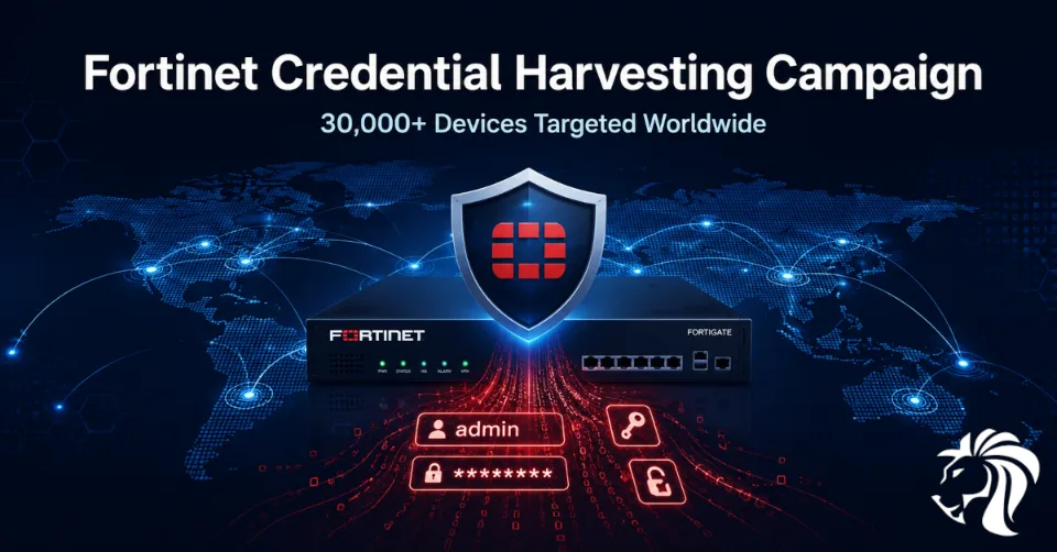 Massive Fortinet Credential-Harvesting Campaign Compromises Over 30,000 Devices Worldwide