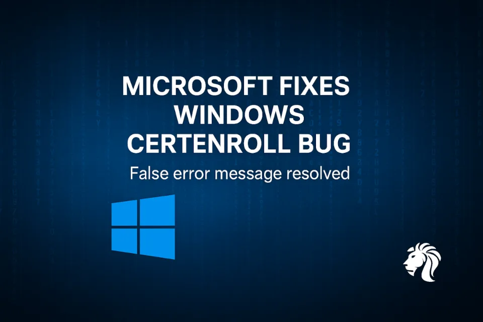 Microsoft Resolves Windows Certificate Enrollment Error Bug