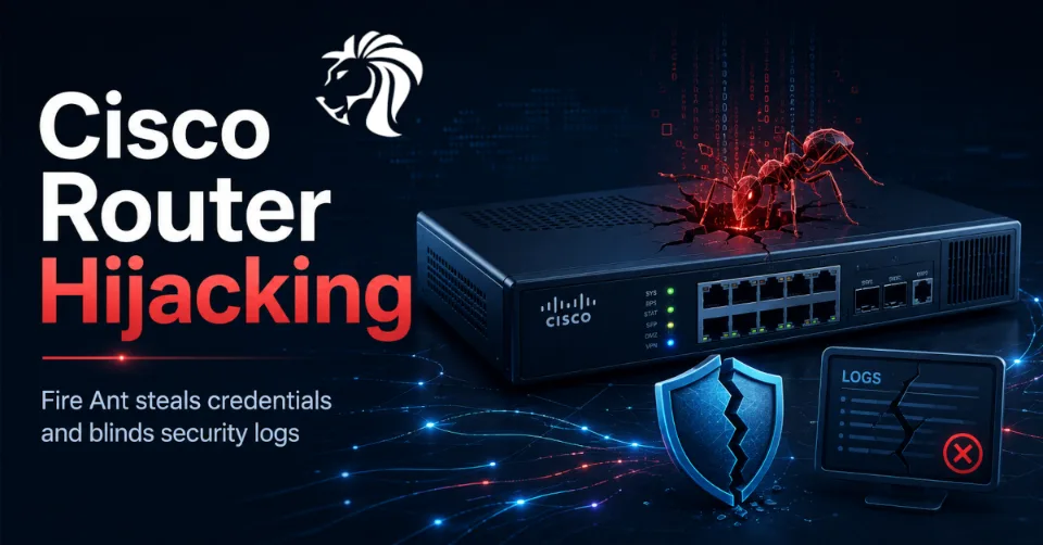China-Linked Fire Ant Hijacks Cisco Routers to Steal Credentials and Blind Security Logs