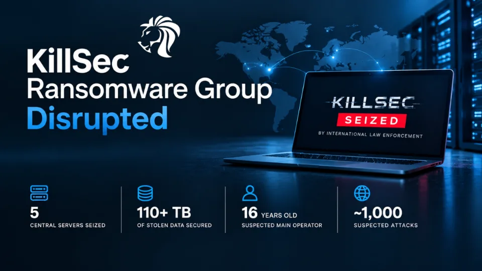 KillSec Ransomware Takedown: International Operation Seizes Infrastructure and 110 TB of Stolen Data