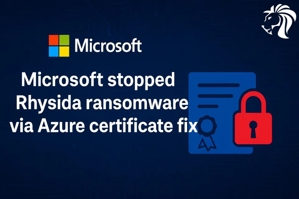 Microsoft has successfully disrupted the Rhysida ransomware campaign by targeting its abuse of Azure certificates