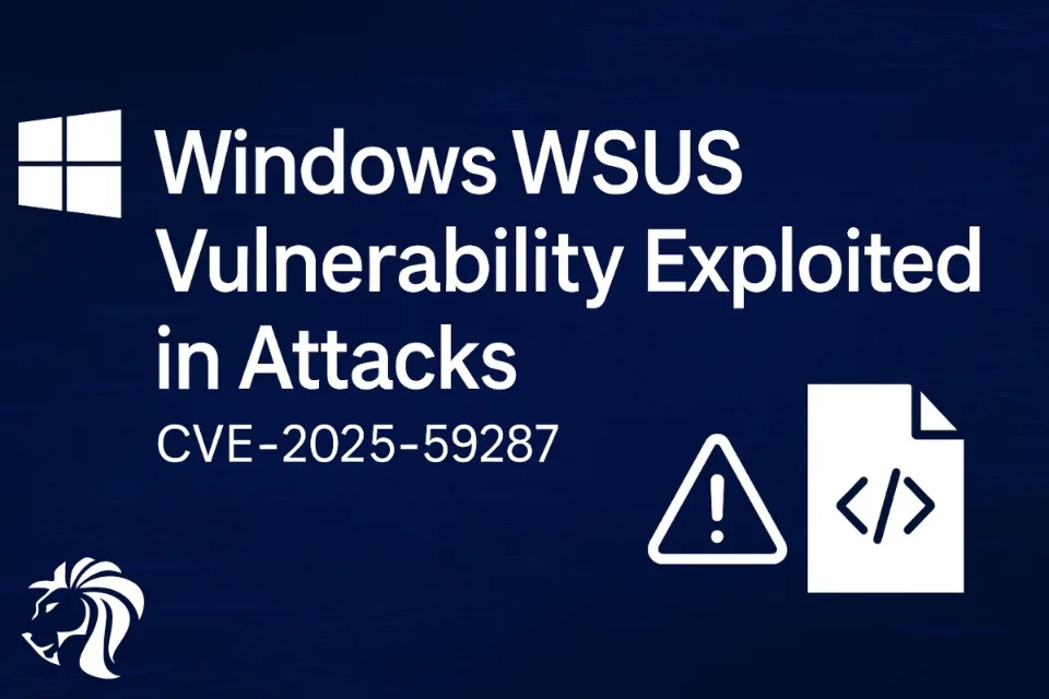 WSUS RCE (CVE-2025-59287) — Proof-of-Concept Out, Active Scanning Observed